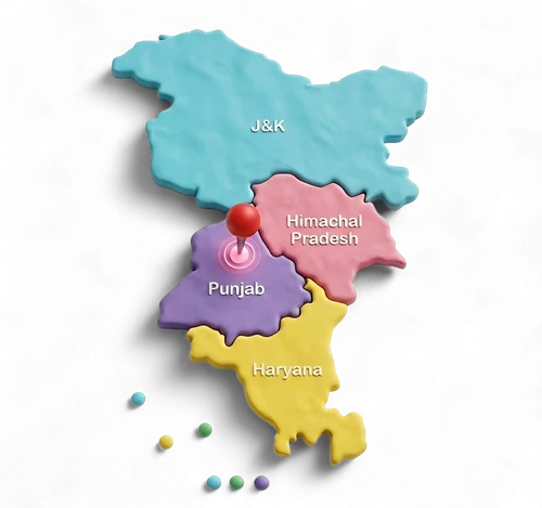Raheja Group Northern India Reach Clay Map